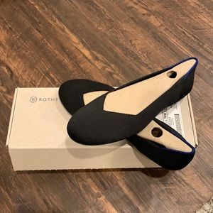 Rothy’s The Flat Solid Black- New in box Sz 10
